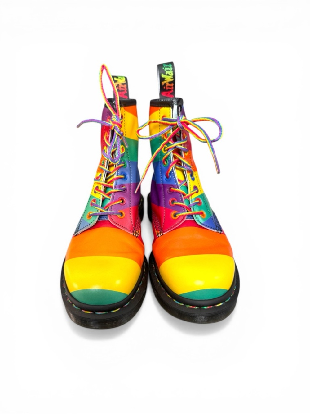 Dr. Martens Rainbow Leather Lace-Up Ankle Boots - Picture 4 of 8
